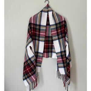 Mudpie Tartan Plaid Shawl Cape Wrap One Size
